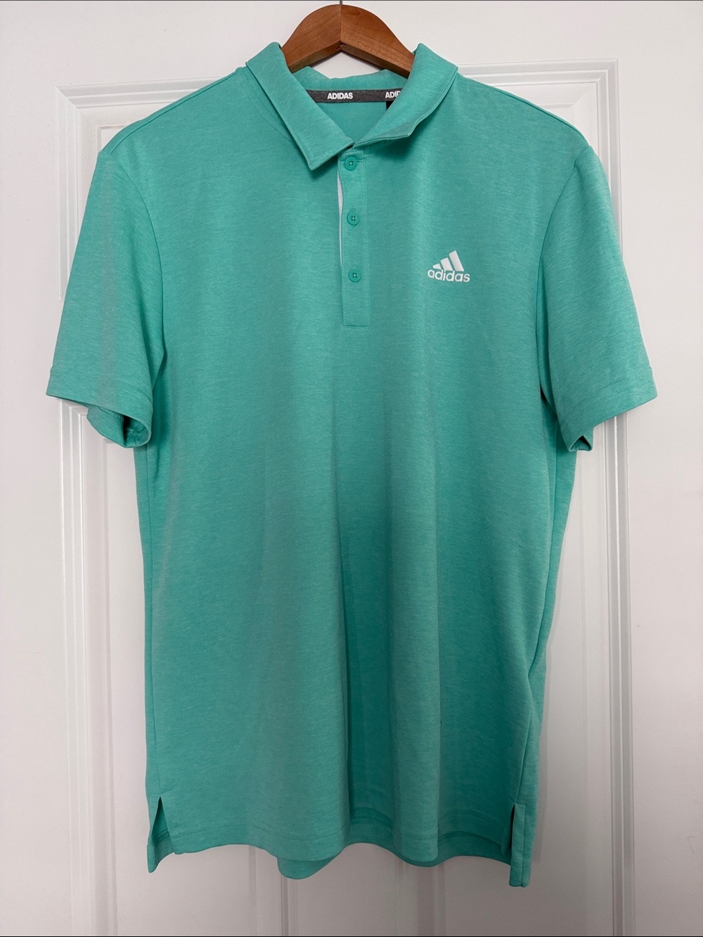 Adidas Men's Advantage Golf Polo Shirt in Acid Mint Medium